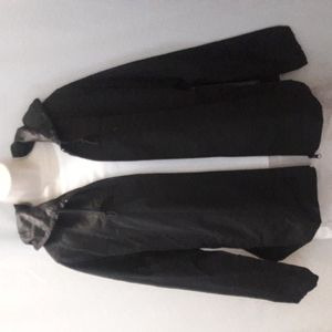 Black Wome Size XXL Hooded Jacket Front Zipper Pockets Elastic Cuff…